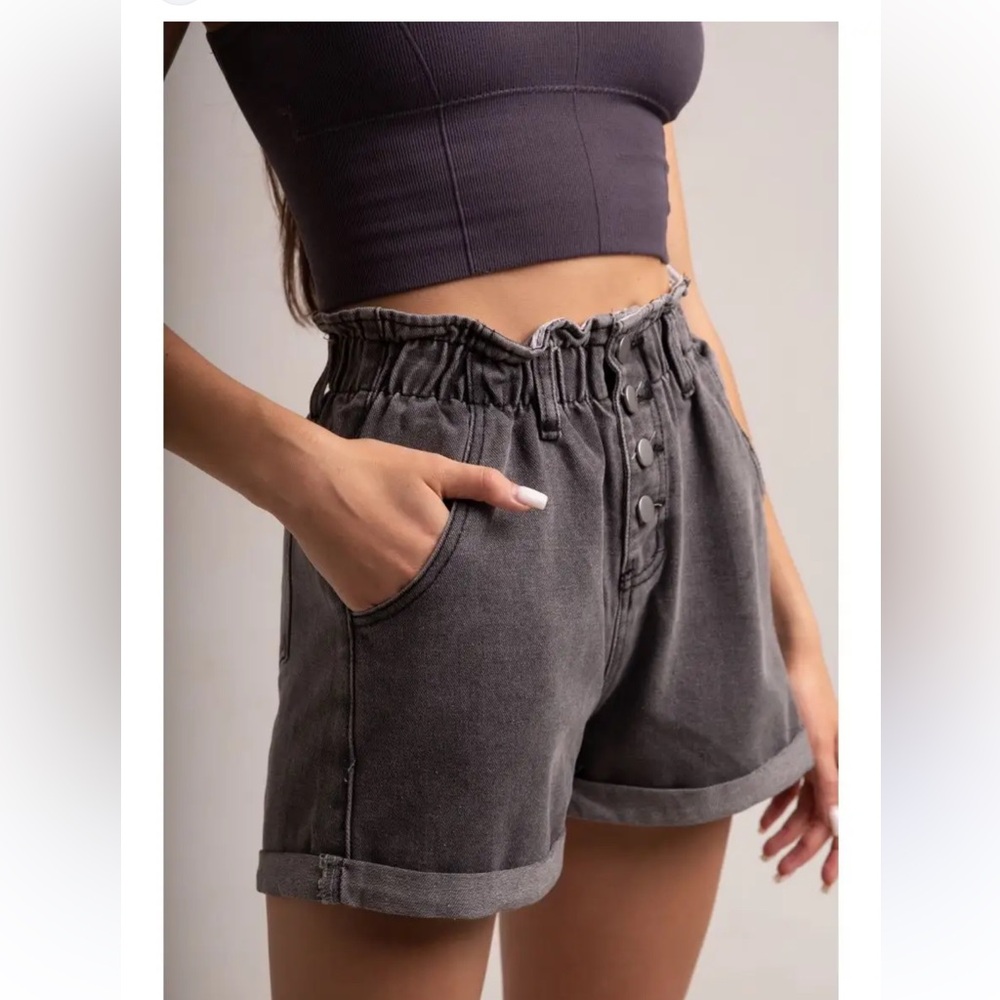 Top shop Gray Denim Shorts